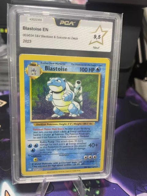 Carte Pokémon Tortank 003/034 Blastoise & Suicune ex Deck EN PCA 9,5