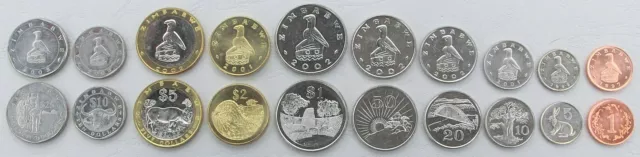 Zimbabwe/Zimbabwe kms Coin set 1997-2003 uncirculated