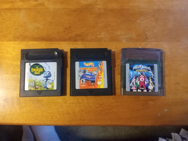 Game Boy Color Lot (3) Bug's Life, Stunt Track Driver, Power Rangers Lightspeed