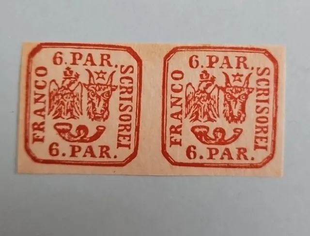 Rumanien 1864 Kehrdruckpaar 9 II xb **
