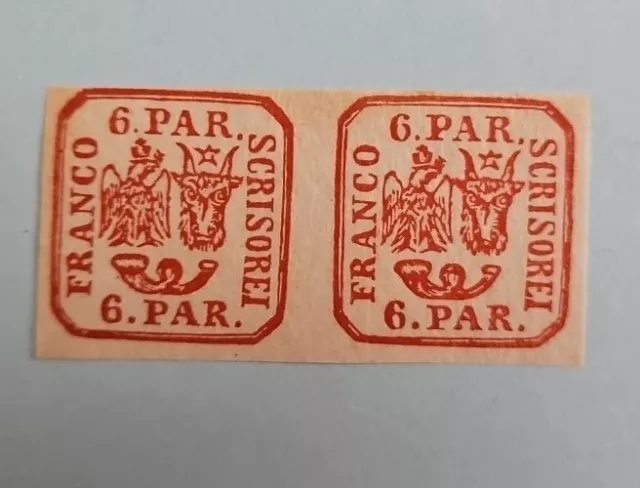 Rumanien 1864 Kehrdruckpaar 9 II xb **