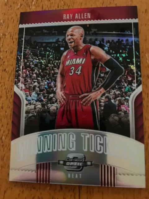 2018-19 Panini Contenders Optic Winning Tickets Silver Prizm #34 RAY ALLEN HEAT
