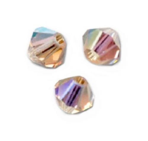 20 Perles Toupies 4mm Cristal Swarovski  LIGHT COLORADO TOPAZ AB