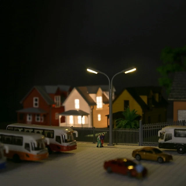 Kit De 5 Lampes LED Vintage Pour Chemin De Fer Miniature - Échelle HO - Aluminium, Universel
