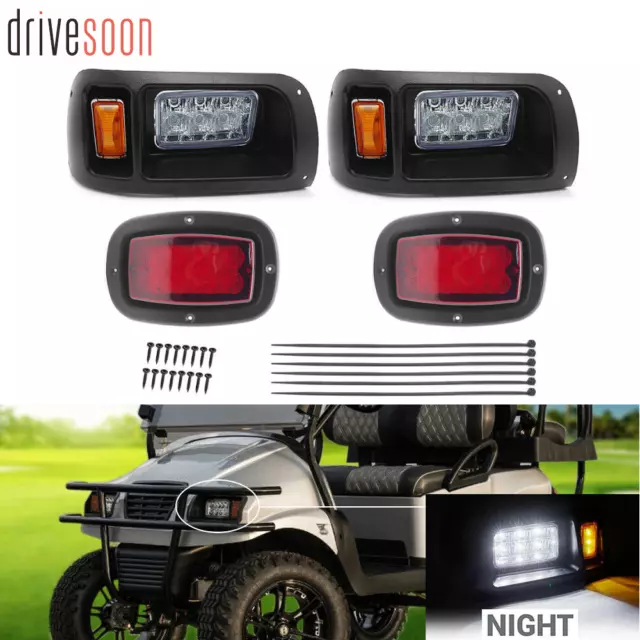 For Club Car DS Golf Cart Street Legal LED Light Headlight & Taillight Kit 1993+