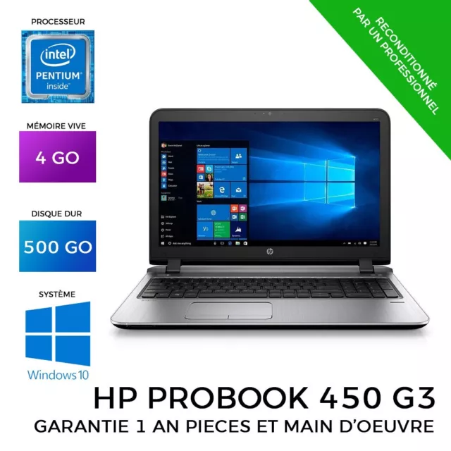 Ordinateur portable HP ProBook 450 G3 15"