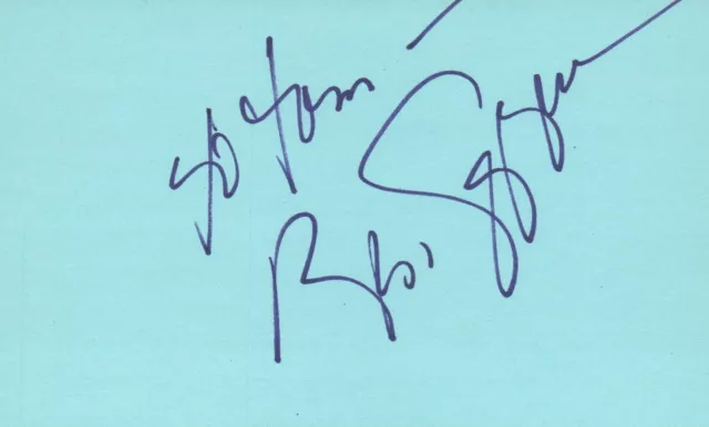 Ben Gazzara Actor 1980 Plaza Hotel TV Movie Autographed Signed Index Card
