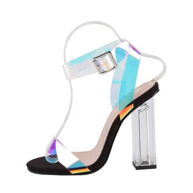 1 paio di sandali colorati tacco alto donna sandali moda scarpe estive calzature