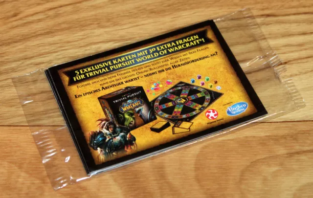 Juego de tarjetas promocionales raras Trivial Pursuit World of Warcraft WOW de Gamescom 2016