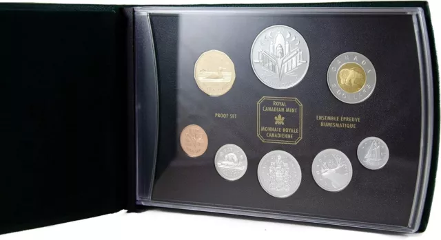 2000 Canada Proof Double Dollar Set - Voyage of Discovery Silver Dollar