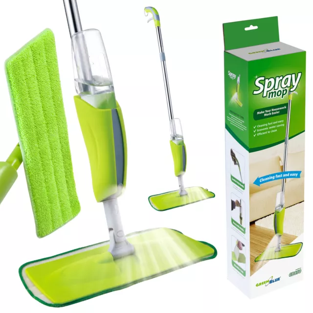 Sprühwischer Spray Mop Mopp-Bodenreiniger mit Wassertank GB830 GreenBlue