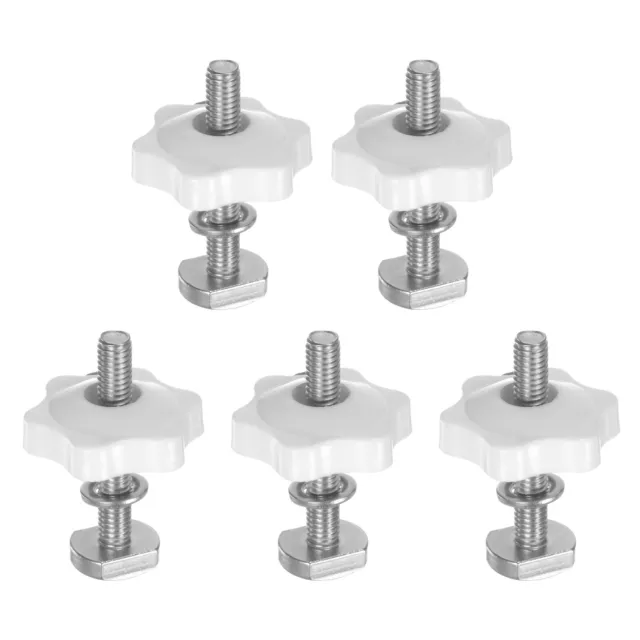 Juego de 5 pernos vía T botón kit M6x40mm pernos roscados M6x32mm tuerca hexagonal