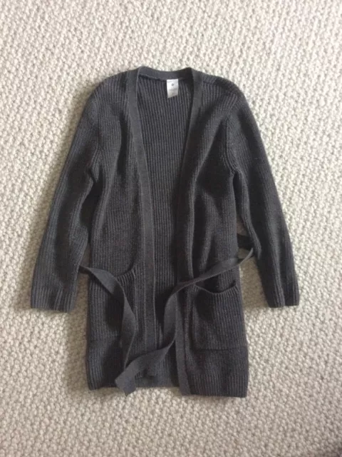 Girls Size 7 Grey Knit Cardigan