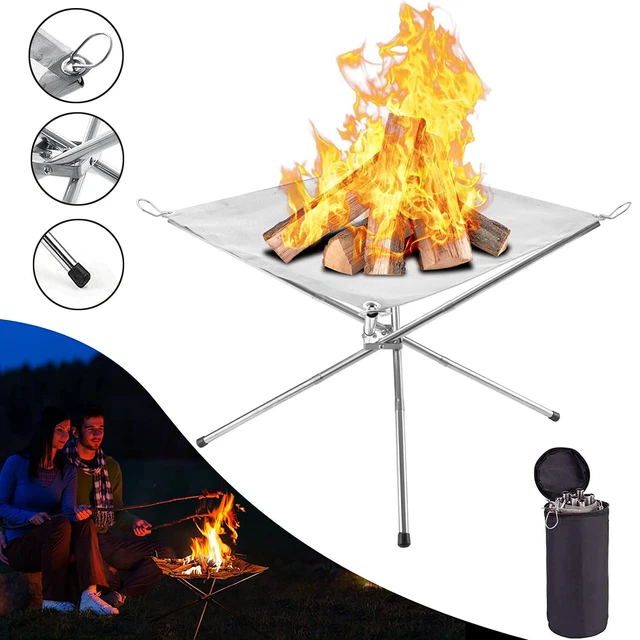 Tragbare Feuerstelle Für Garten & Camping – 57,1 Cm, Faltbar, Mit Aufbewahrungstasche