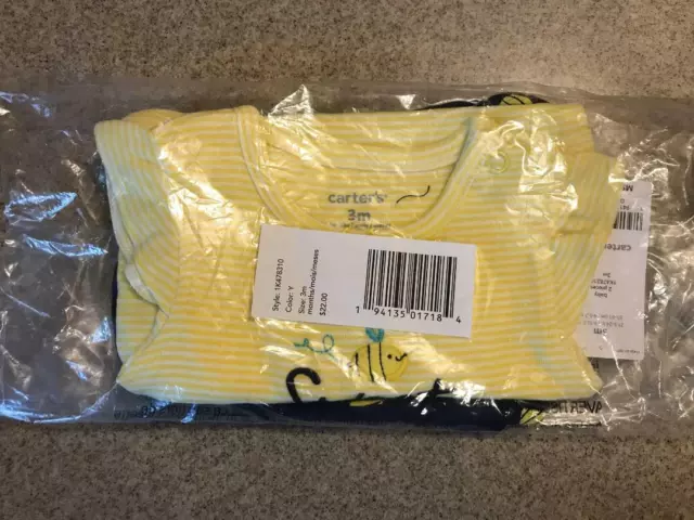 New Carters Baby Girls Bee Bodysuit and Short Set 3 6 9 12 18