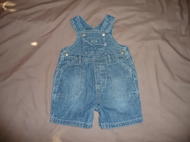 Mothercare baby boys' denim short dungarees - 0-3 months - EXC