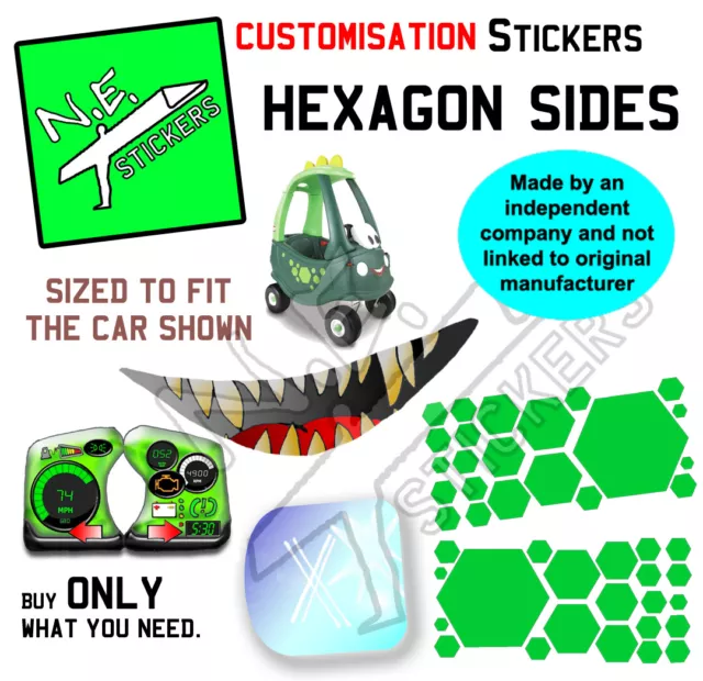 Replacement stickers TO FIT Little Tikes Dino Dinosaur Cozy Coupe car ride on