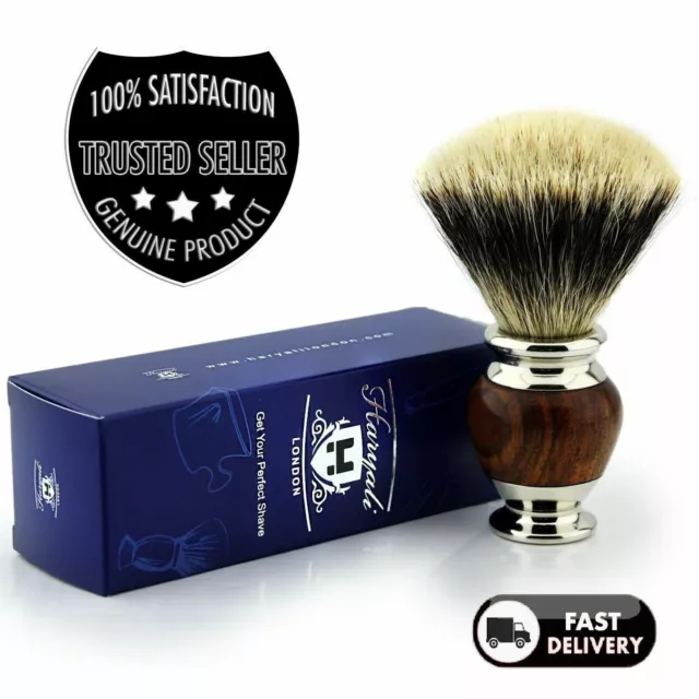 Men Shaving Brush Classic Silvertip Badger Hair With Wooden Handle Barber Shave