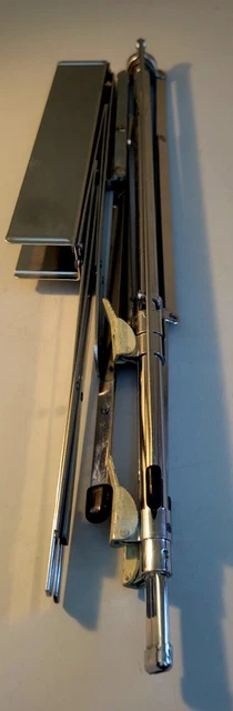 Vintage metal music stand. The Hamilton Combination. Silver color. Made in USA