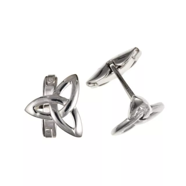 Gemelli Argento Sterling 925 Stile Celtico 15x15mm 925 UK HM 4,8g & Scatola NUOVI