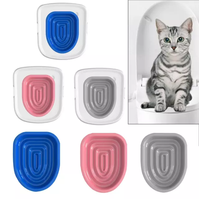 Cat Toilet Training Seat Potty, Litter Tray Kit Pet Kitty Training System with