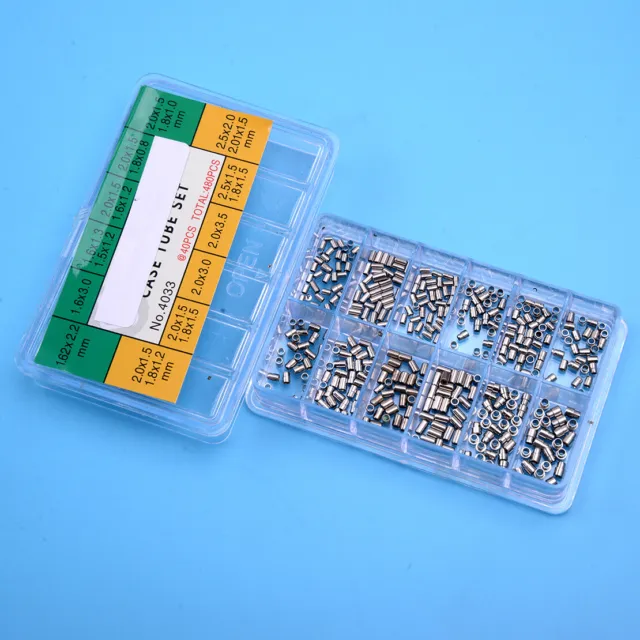 480pcs Mixed Sizes Metal Watch Crown Case Tube Set Accessories Tool Waterproof