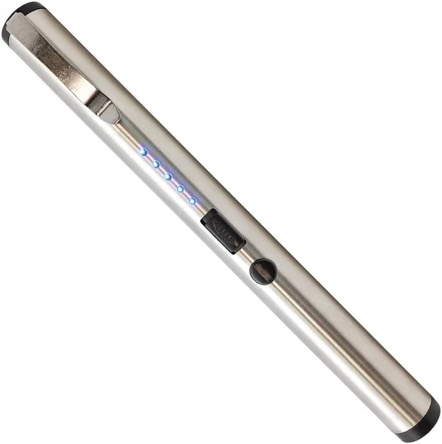 Slim Carry Tactical 20KV High Power Stun Gun Self Defense Protection In Silver