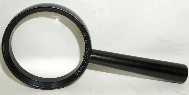 Carl Zeiss Jena Lupe Leselupe Vergrößerungsglas Leseglas Handlupe DDR