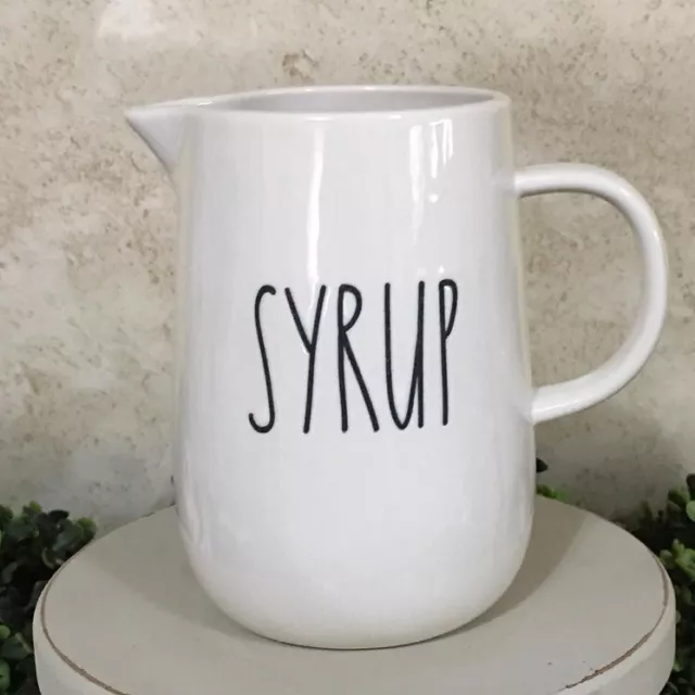 Rae Dunn SYRUP Serving Pitcher - NWT - handle spout jar container cup