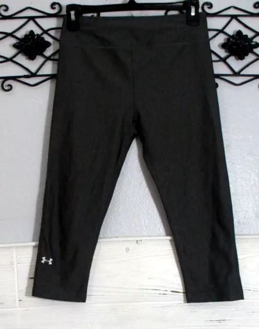 Under Armour Heat Gear Crop Activewear Pants Size M Gray