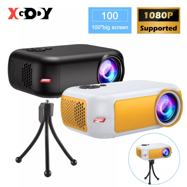 Portable Mini Projector 1080P LED Home Theater Cinema Beamer Multimedia USB HDMI