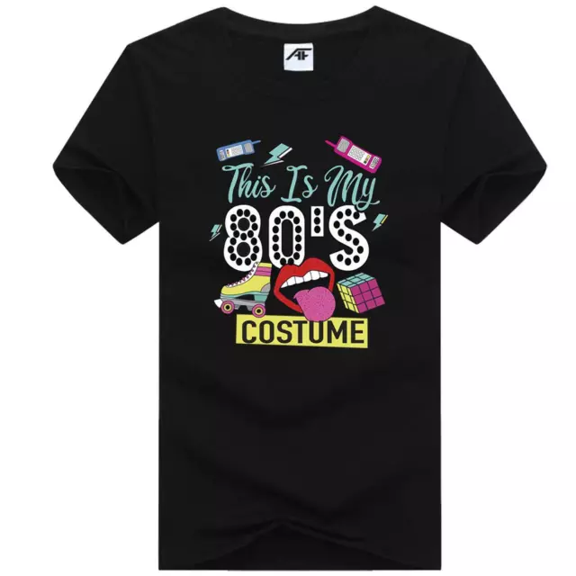 This Is My 80s Costume T-Shirt Tee Top Retro Party Disco Fancy
