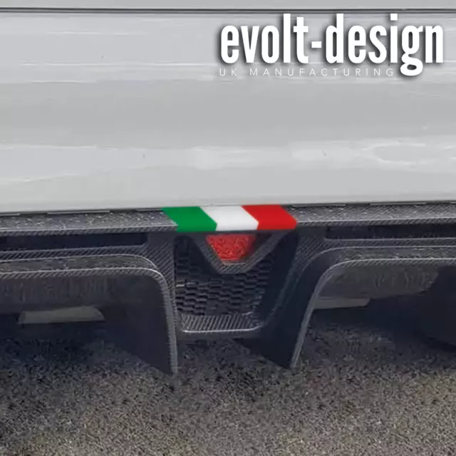 Italian Flag Rear Diffuser Stickers Decals For Fiat 500 Abarth Sport 595 695
