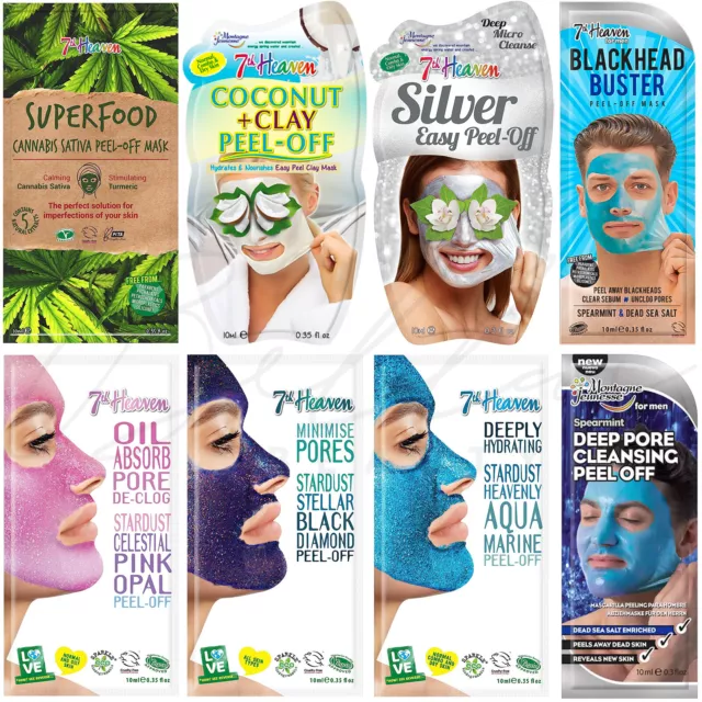 7TH HEAVEN Cleansing, Moisturising & Smoothening Peel-Off Masks *CHOOSE MASK*