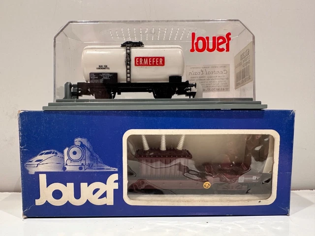 JOUEF HO lot 3 wagons marchandises tombereau citerne nettoyeur voie JOUEF HO lot 3 wagons marchandises tombereau citerne nettoyeur voie