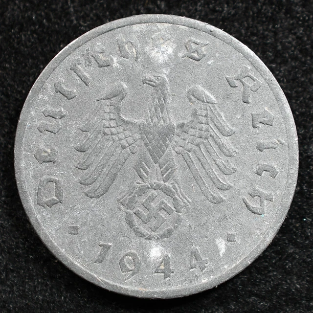 Germany 3Rd Reich 1 Reichspfennig 1944, Coin, Km# 97, Swastika, Inv#D862