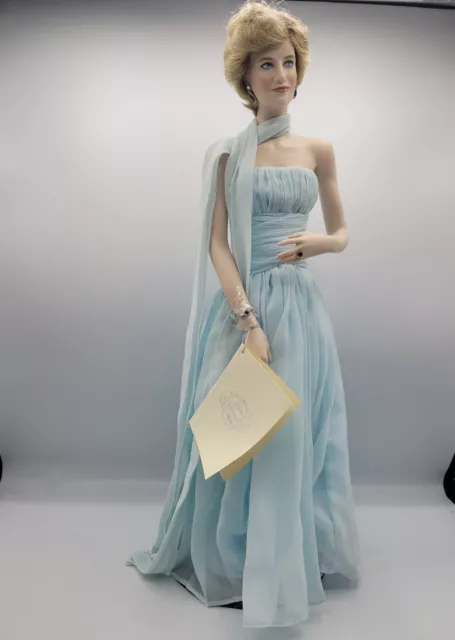 FRANKLIN MINT PRINCESS Diana Doll in Catherine Walker Gown from Cannes ...