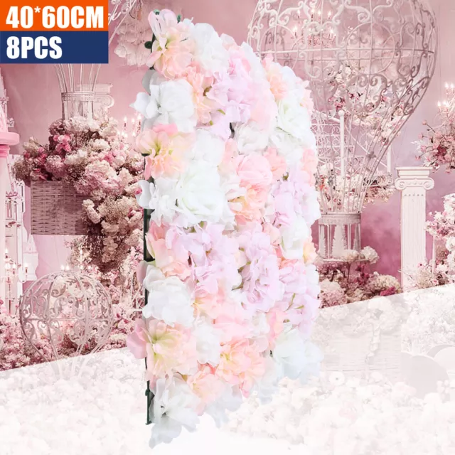 MUR DE FLEURS artificielles 8x Rose Mur Floral DIY Décoration Soie Fleur  Party EUR 88,00 - PicClick FR