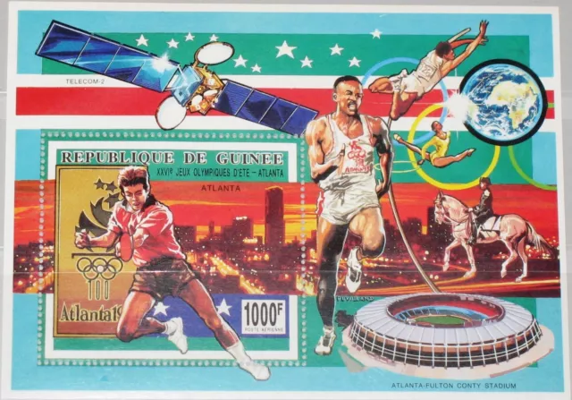 GUINEA 1993 Block 473 A S/S 1257 Summer Olympics 1996 Atlanta Basketball MNH