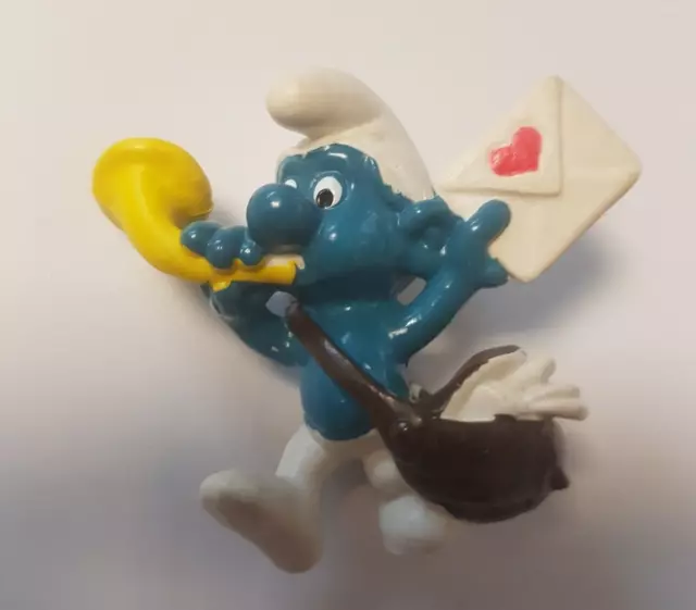 🟢Puffi Smurf Puffo Postino Vintage  Ottime Condizioni