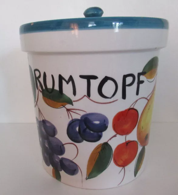 RUMTOPF KERAMIKTOPF MIT Deckel ca.5 Liter Keramik Vintage 70iger Jahre ...