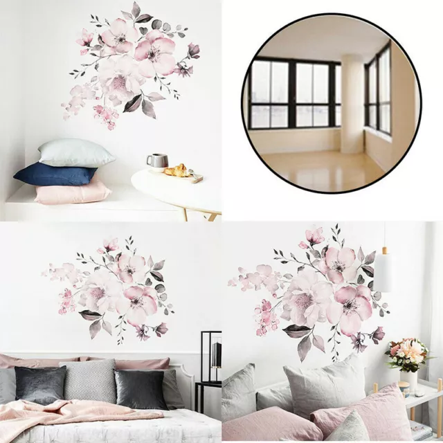 3D DIY Flower Wall Sticker Removable Vinyl Quote Decal Mural Home Room Decor Art