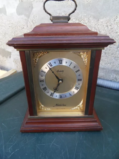 Vintage  clock uhr pendule horloge pendulette METAMEC  de style officier