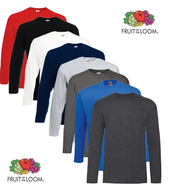 Fruit of the Loom Cotton Long Sleeve Value Tee T-Shirt