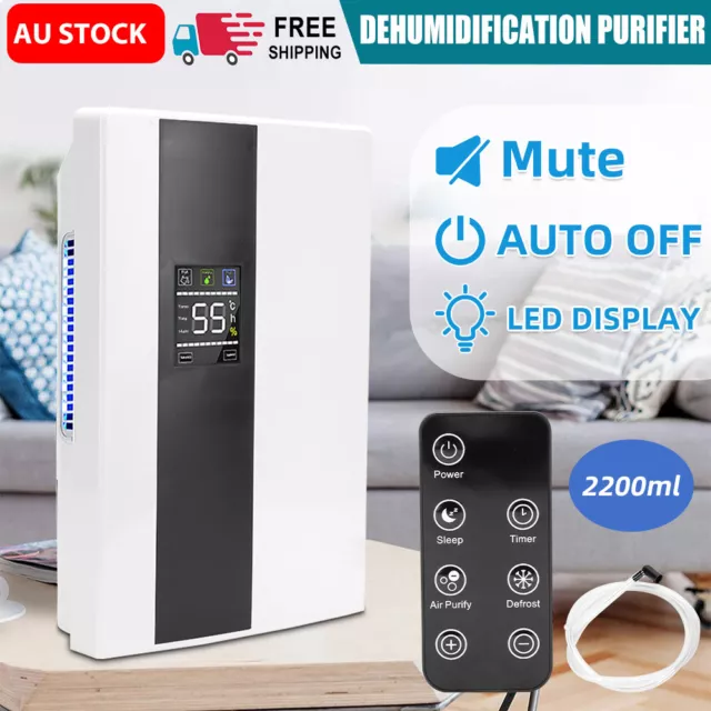 2200ML Dehumidifier Home Bedroom Office Electric Air Dryer Moisture Portable AU