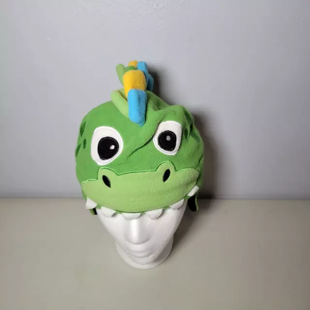 Dragon Beanie Hat Green Yellow Blue - OS Youth