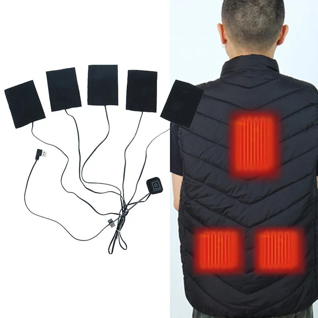 Tapis de veste chauffante pliable léger 5 en 1 gilet d'hiver de camping accesso
