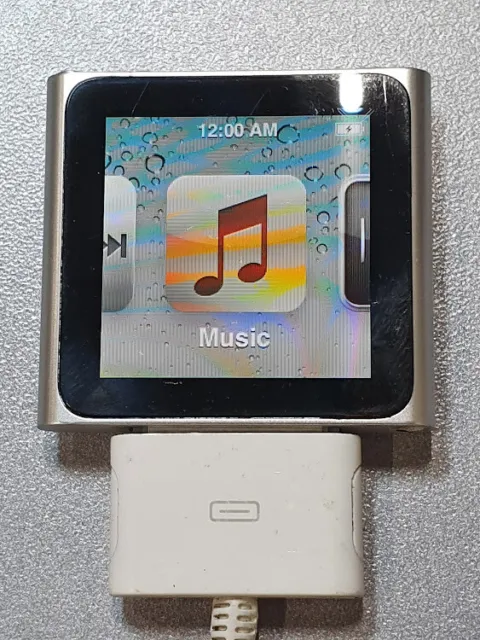 Apple iPod Nano 6Th Generation A1366 Media Mp3 Player Used Working Screen Defect