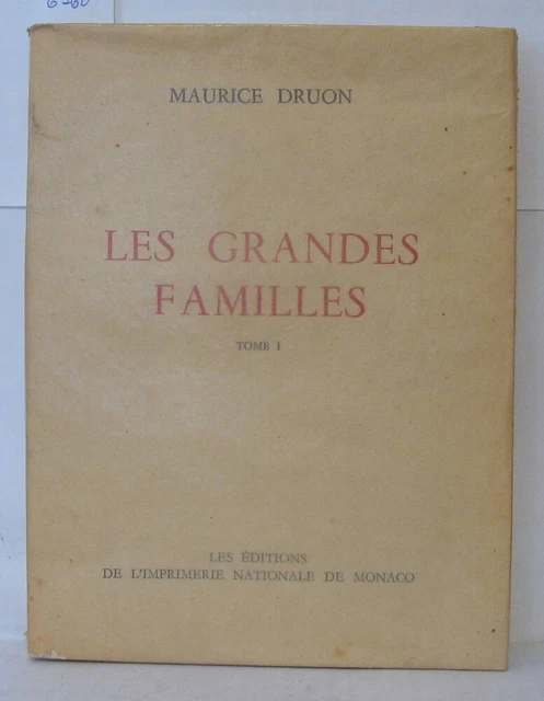 LES GRANDES FAMILLES tome 1 | Druon Maurice | Bon état EUR 12,00 ...