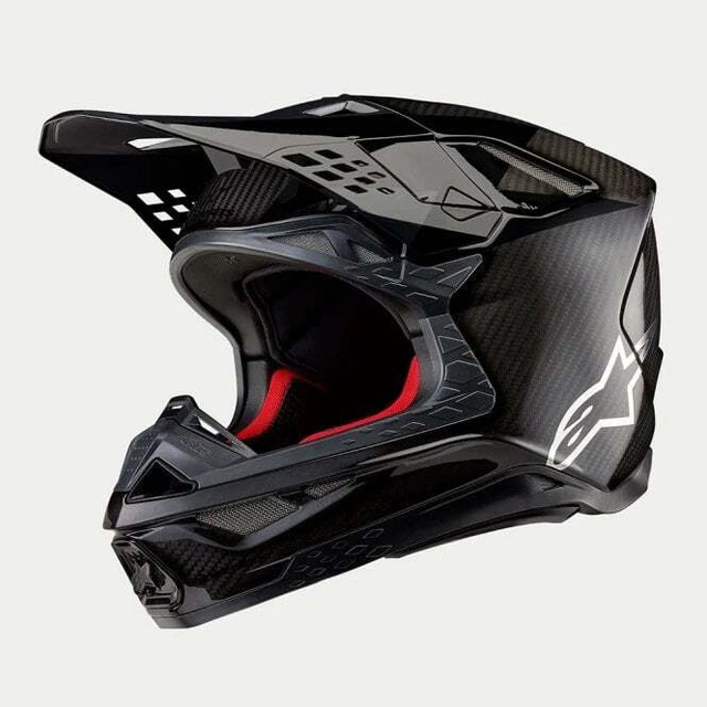Alpinestars S-M10 *22:06* FAME MX Motocross Helmet (Black Carbon Matt & Gloss)